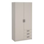 Sprint Wardrobe with 2 Doors + 3 Drawers