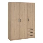 Sprint Wardrobe with 3 Doors + 3 Drawers