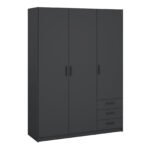Sprint Wardrobe with 3 Doors + 3 Drawers