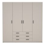 Sprint Wardrobe with 4 Doors + 3 Drawers