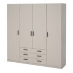 Sprint Wardrobe with 4 Doors + 3 Drawers