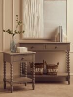 Staffa Set of 2 Slim Arched Travertine Bookends