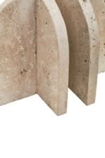Staffa Set of 2 Wide Arched Travertine Bookends