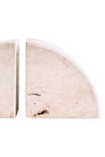 Staffa Travertine Curved Set of 2 Bookends