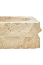 Staffa Travertine Rough Edge Square Bowl