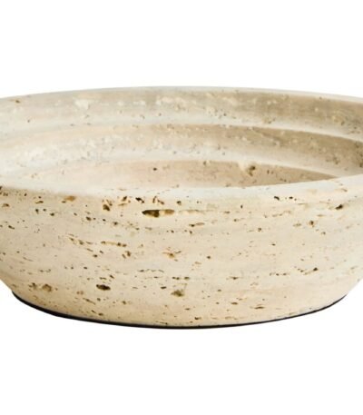 Staffa Travertine Round Tapered Bowl