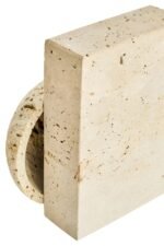 Staffa Travertine Set of 2 Spherical Bookends