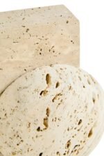 Staffa Travertine Set of 2 Spherical Bookends