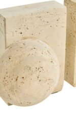Staffa Travertine Set of 2 Spherical Bookends