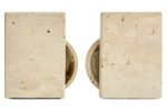 Staffa Travertine Set of 2 Spherical Bookends