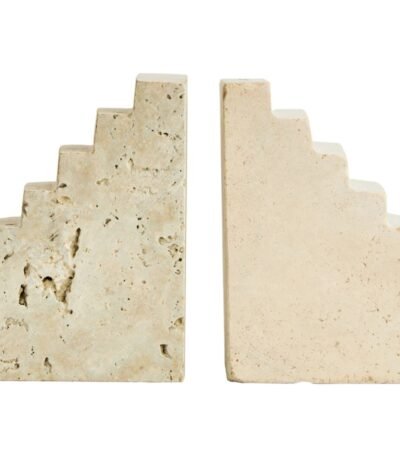 Staffa Travertine Set of 2 Stair Design Bookends