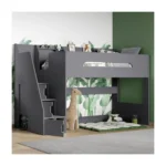 Stepaside Staircase High Sleeper Bed Grey