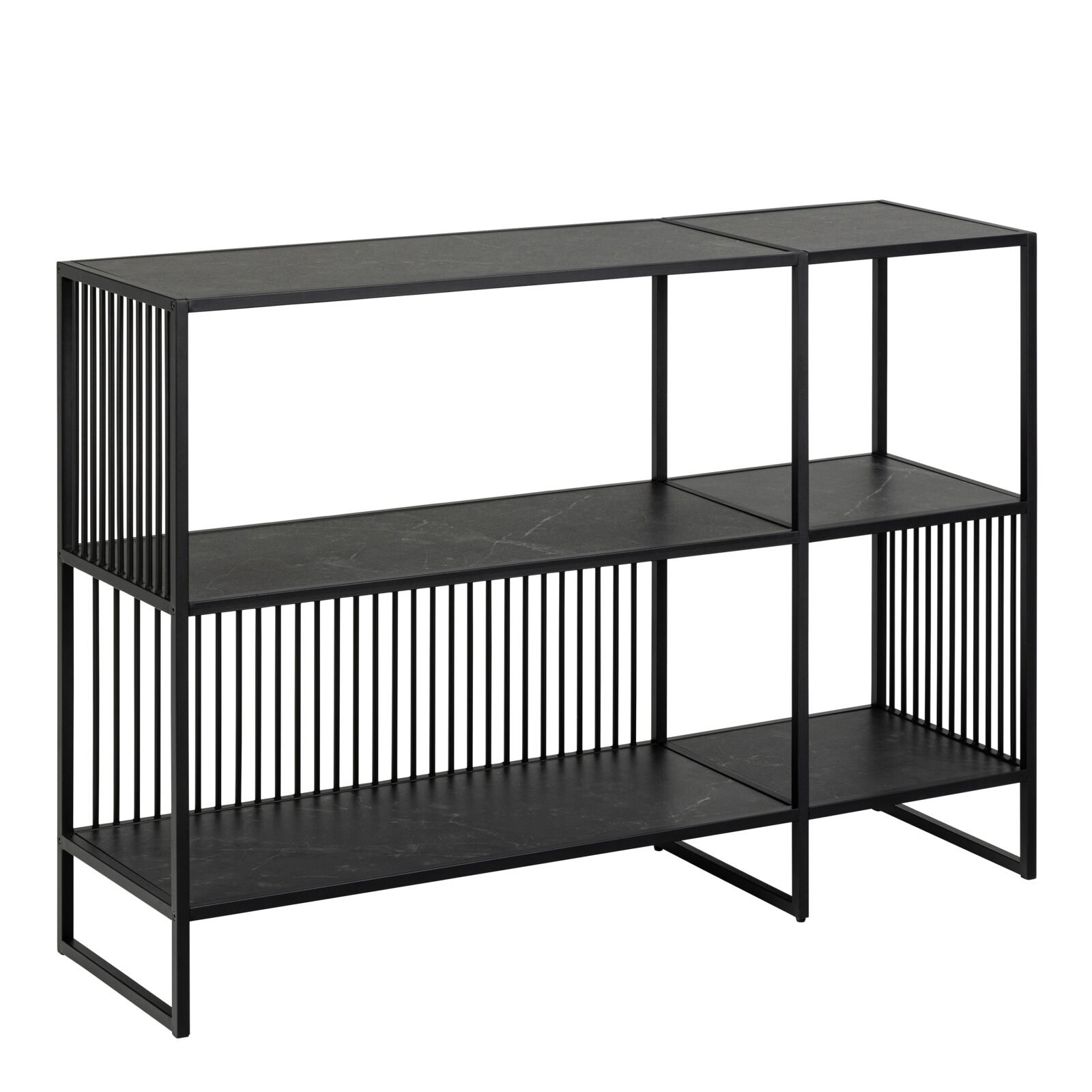 Strington Bookcase with 2 Shelves in Black Strington Bookcase with 2 Shelves in Black