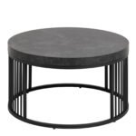 Strington Round Coffee Table in Matt Black