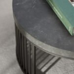 Strington Round Coffee Table in Matt Black