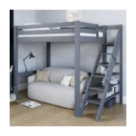 Studio Solid Wood Loft Bed Double High Sleeper