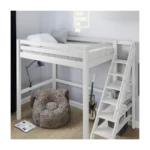 Studio Solid Wood Loft Bed Double High Sleeper