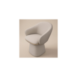Sylvia Curved Back Upholstered Dining Chair Beige - Image 5