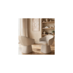 Sylvia Set of 2 Curved Back Dining Chairs Beige - Image 2
