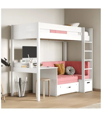 Tapio High Sleeper Bed with Futon Sofa and Desk