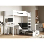 Tapio High Sleeper Bed with Futon Sofa and Desk