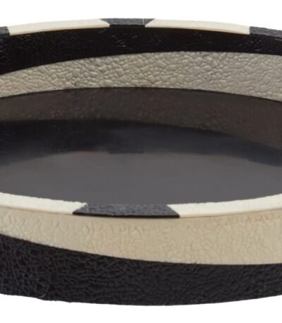 Taransay Black and White Round Tray