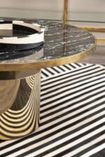 Taransay Black and White Round Tray