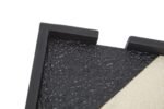 Taransay Set of 4 Black and White Coasters with Holder