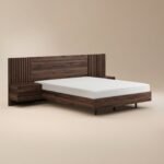 Tatum Hotel Bed Frame with Bedside Tables Walnut - Image 3