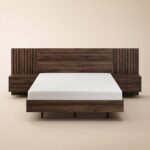 Tatum Hotel Bed Frame with Bedside Tables Walnut - Image 4