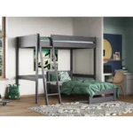 Tera Small Double High Sleeper With L Shaped Single Bed