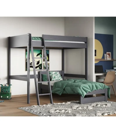 Tera Small Double High Sleeper With L Shaped Single Bed