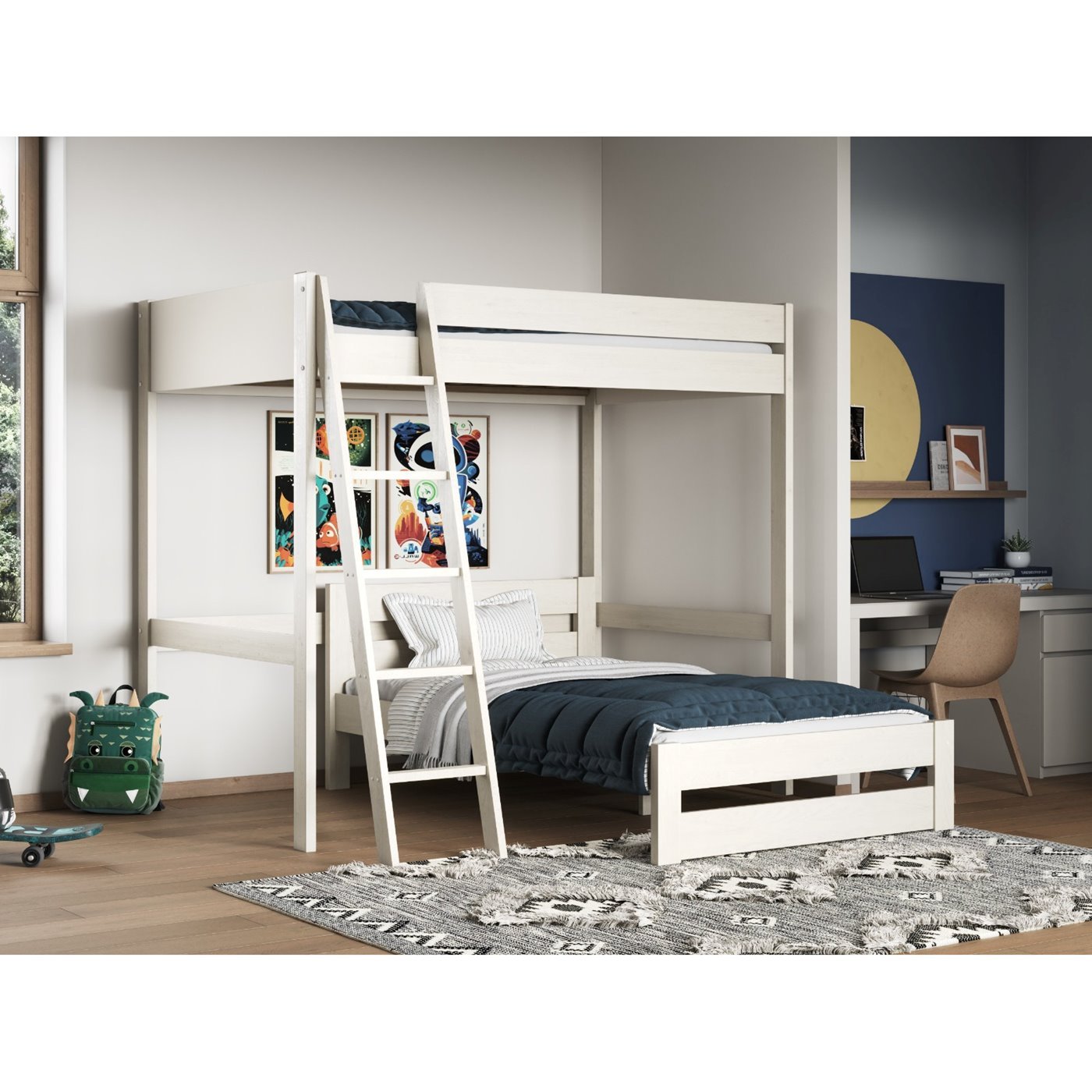 tera-small-double-high-sleeper-with-small-double-l-shaped-bed-1 Tera Small Double High Sleeper With Small Double L Shaped Bed - Image 1