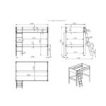 Tera Small Double High Sleeper With Small Double L Shaped Bed - Image 4