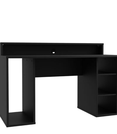 Tezaur Black Gaming Desk with Colour Changing LED