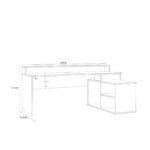 Tezaur Black Storage Gaming Desk 3 Shelves with Colour Changing LED