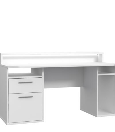 Tezaur White Gaming Desk with Colour Changing LED