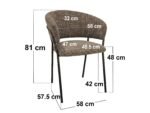 Thalia Set of 2 Dining Chairs Chenille - Image 8