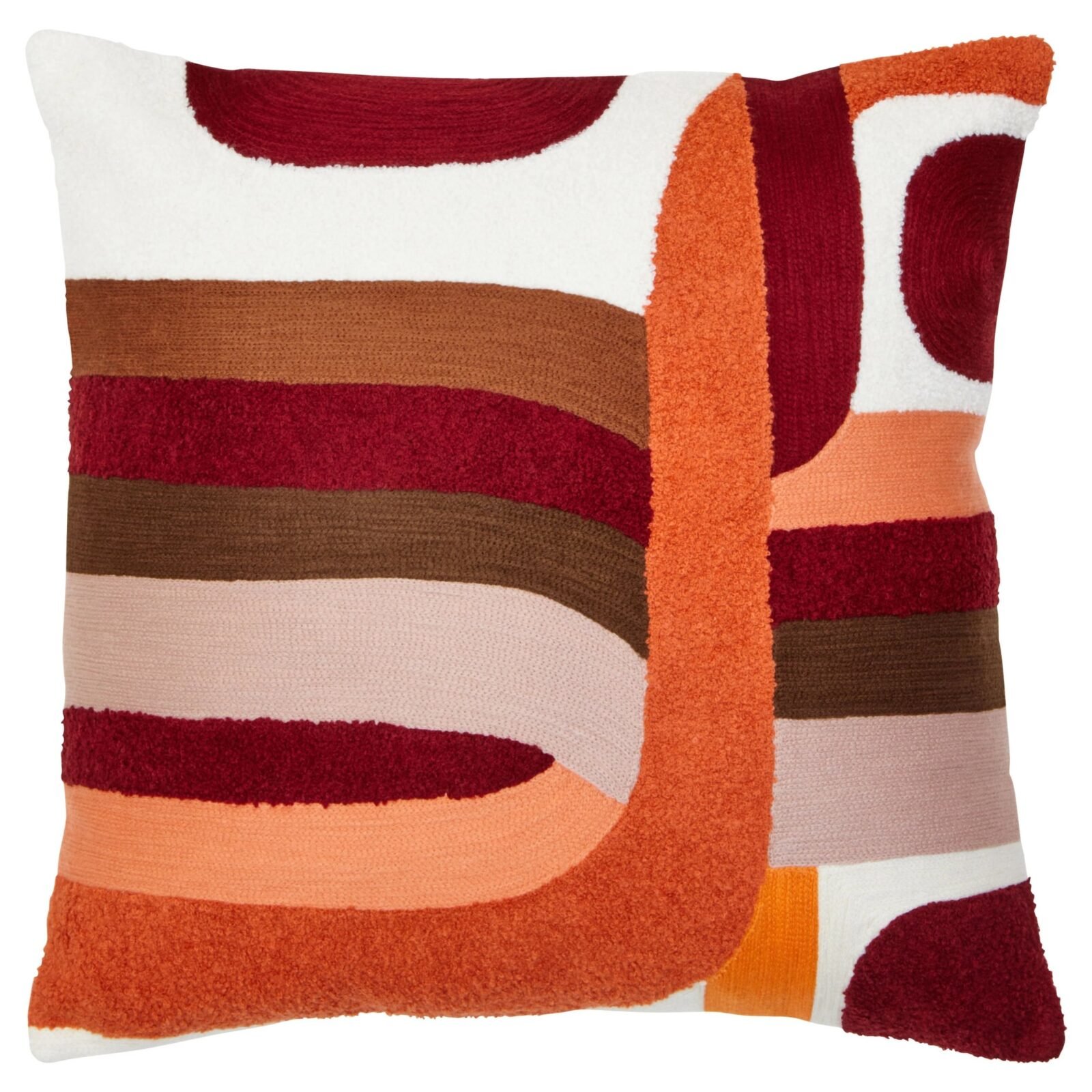 Tiree Multi Coloured Brushstroke Design Square Cushion Tiree Multi Coloured Brushstroke Design Square Cushion
