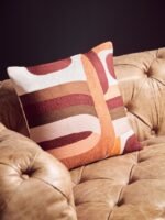 Tiree Multi Coloured Brushstroke Design Square Cushion