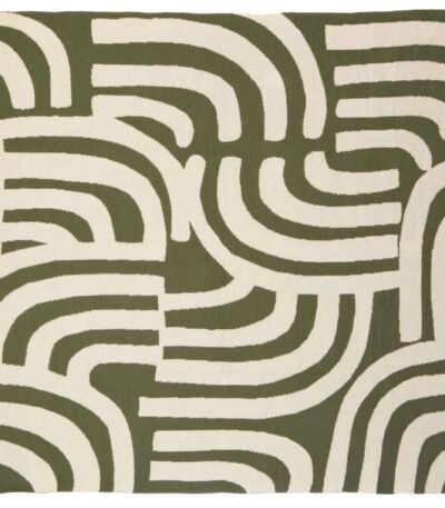 Tiree Natural and Green Throw