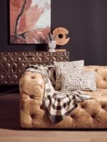 Tiree Natural and Green Throw