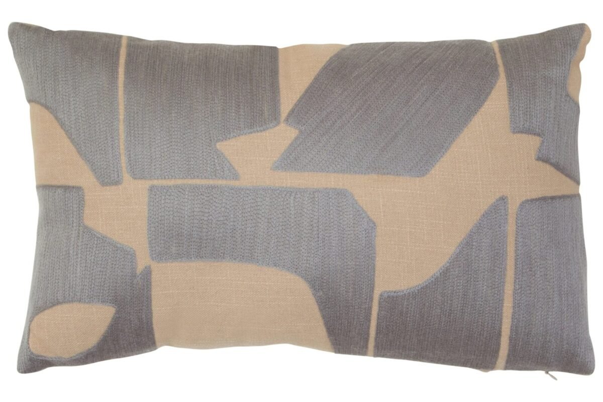 Tiree Natural and Grey Rectangular Cushion