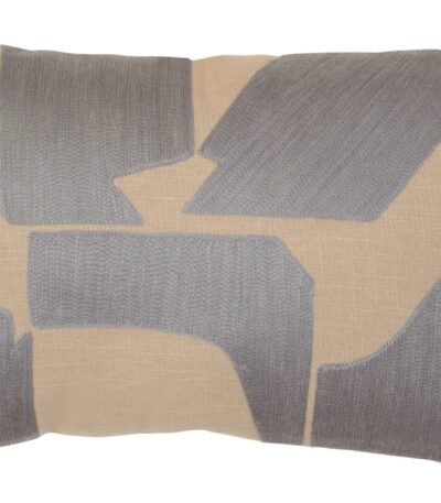 Tiree Natural and Grey Rectangular Cushion