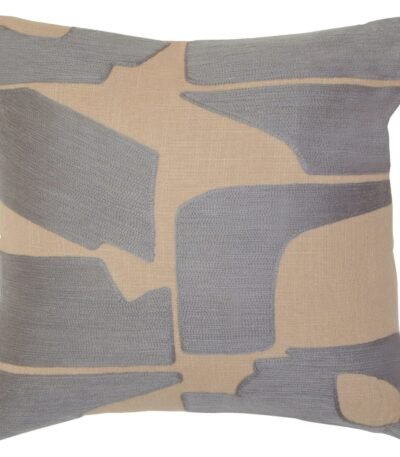 Tiree Natural and Grey Square Cushion