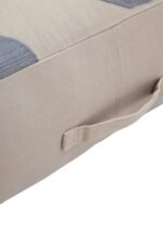 Tiree Natural and Grey Square Floor Cushion