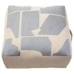 Tiree Natural and Grey Square Floor Cushion
