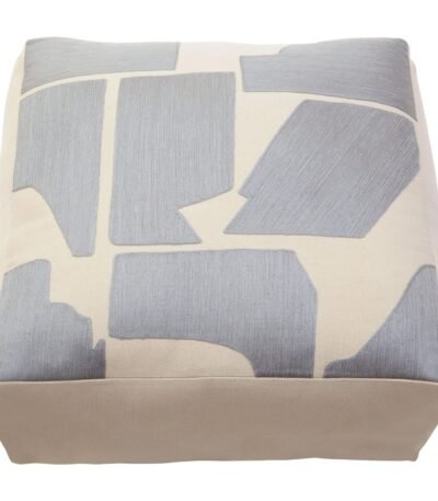 Tiree Natural and Grey Square Floor Cushion