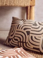 Tiree Natural and Terracotta Rectangular Cushion