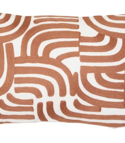 Tiree Natural and Terracotta Rectangular Cushion